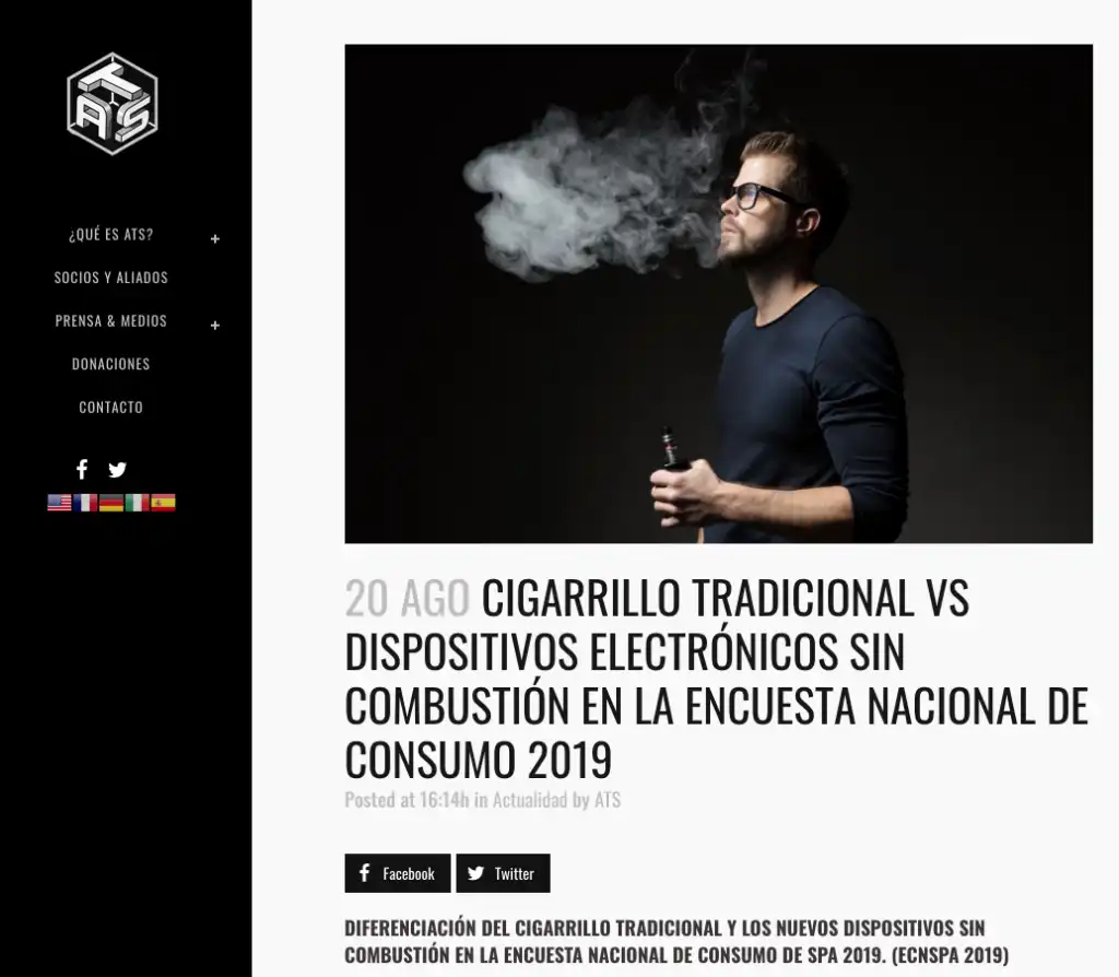 cigarrillo tradicional vs dispositivos electronicos - Nicotina